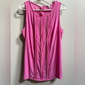 LIKE NEW | Banana Republic Pin Tuck Pleats Sleeveless Silk Blouse | Women’s 10